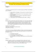 Exam (elaborations) MED SURG 250 (MED SURG 250) Test Bank for Medical-Surgical Nursing Critical Thinking in Client Care, 4th Edition Priscilla LeMon