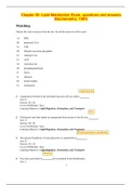 Chapter 20: Lipid Metabolism Exam, questions and answers Biochemistry. 100%(LATEST UPDATE)