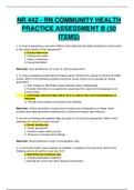 NR 442 - RN COMMUNITY HEALTH PRACTICE ASSESSMENT B (50 ITEMS) 