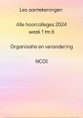 Alle lesaantekeningen Organisatie en Verandering NCOI 2024, A.J. Cozijnsen druk 2019