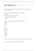 Bio 1320 Exam 1 Questions With Correct Solutions, Already Passed!!