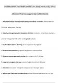 Nr 566 nr566 final exam review qs ans latest 2024 2025 advanced pharmacology for care of the family 2024 (2024 / 2025) portage learning/ ABCnursing/Geneva College Questions and Verified Answers, 100% Guarantee Pass