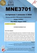 MNE3701 Assignment 1 COMPLETE ANSWERS) Semester 2 2024