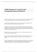 CFRE Domain -1- Exam Questions and Answers- Current and Prospective Donor Research