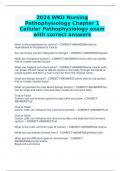 2024 WKU Nursing Pathophysiology Chapter 1 Cellular Pathophysiology exam with correct answers