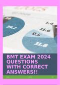 BMT EXAM 2024 QUESTIONS WITH CORRECT ANSWERS!!