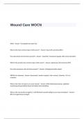 Wound Care WOCN Exam Questions and Solutions