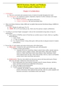 NR 228 Week 2 Study Guide: Chapters 4, 7 and 8 (Perfect guide for exam preparation)( Latest, 2022/2023 ) NR 228 Week 2 Study Guide: Chapters 4, 7 and 8 Chapter 4: Carbohydrates  Carbohydrate: What is the Dietary Reference Intake (DRI) and Acceptable Macro