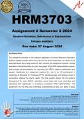 HRM3703 Assignment 2 COMPLETE ANSWERS) Semester 2 2024 - DUE 27 August 2024