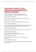 ELECTRICAL SAFETY AND PROTECTION (PROGRAMMED EXERCISES) QUESTIONS WITH VERIFIED ANSWERS