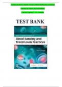 TEST BANK for Basic and Applied Concepts of Blood Banking and Transfusion Practices 5th Edition By Howard, Verified Chapters 1 - 16, Complete Newest Version