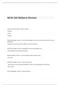 NCM 100 Midterm Exam Review  Questions and Answers