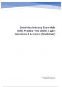 Securities Industry Essentials (SIE) Practice Test (2024) || With Questions & Answers (Graded A+)