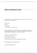 NCM 116 Midterm Exam Questions and Answers