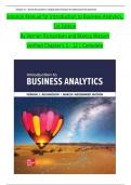 Solution Manual for Introduction to Business Analytics 1st Edition By Richardson and Watson, All 12 Chapters Covered, Verified Latest Edition