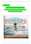 TEST BANK for Psychological Science, 7th Edition by Phelps & Berkman, All 15 Chapters Covered, Verified Latest Edition