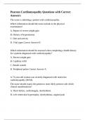 Pearson Cardiomyopathy Questions with Correct Answers