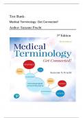 Test Bank for Medical Terminology Get Connected 3rd Edition ( Frucht, 2024) All Chapters || Latest Edition 