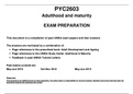 PYC2603 - Adulthood and Maturity EXAM PACK 