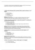 CT TEST REVIEW (TEST Q'S AND A'S FOR CT REGISTRY PREP. THIS IS FROM THE BOOK "COMPUTED TOMOGRAPHY FOR TECHNOLOGISTS: EXAM REVIEW" BY LOIS E ROMANS. PUBLISHED BY WOLTERS KLUWER, LIPPINCOTT WILLIAMS AND WILKINS.) QUESTIONS & ANSWERS RATED 100% C