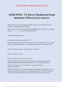 SS24CXWB - CX Survey Dashboard Exam Questions With Correct Answers