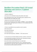 Backflow Prevention Final | 125 Actual Questions and Answers | Updated 2024-2025