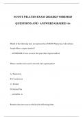 SCOTT PILATES EXAM 2024/2025 VERIFIED QUESTIONS AND  ANSWERS GRADED A+