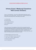 Urinary Exam 3 Medsurg2 Questions With Correct Answers.