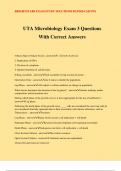 UTA Microbiology Exam 3 Questions With Correct Answers