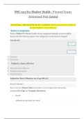 NSG 323-811 Shadow Health - Focused Exam: Abdominal Pain_Summner 2020 | NSG323-811 Shadow Health - Focused Exam_Subjective Data Collection: 30 of 34 (88.2%)