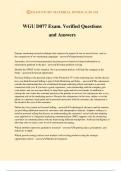 WGU D077 Exam. Verified Questions and Answers