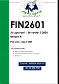 FIN2601 Assignment 1 (QUALITY ANSWERS) Semester 2 202