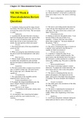 NR 304 Week 4 Musculoskeleton Review Questions_Chapter 22: Musculoskeletal System Jarvis: Physical Examination & Health Assessment, 7th Edition