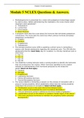 NURSING FUNDAMENTA - Module 5 NCLEX Questions & Answers.