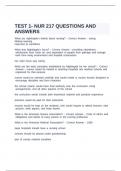 TEST 1- NUR 217 QUESTIONS AND ANSWERS.