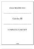 WGU C656 - MATH 3311 Calculus III - Complete FA Review 2024.