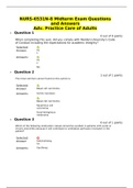 NURS-6531N-8 Midterm Exam Questions and Answers 