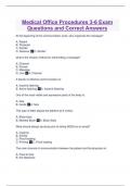 Medical Office Procedures 3-6 Exam Questions and Correct Answers