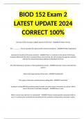 BIOD 152 Exam 2 LATEST UPDATE 2024 CORRECT 100%