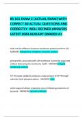 BS 161 EXAM 2 (ACTUAL EXAM) WITH CORRECT 80 ACTUAL QUESTIONS AND CORRECTLY  WELL DEFINED ANSWERS LATEST 2024 ALREADY GRADED A+     