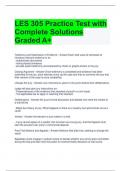 LES 305 Practice Test with Complete Solutions Graded A+