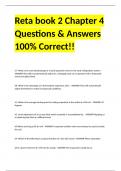 Reta book 2 Chapter 4 Questions & Answers 100% Correct!!