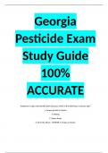 Georgia Pesticide Exam Study Guide 100% 