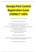 Georgia Pest Control Registration Exam CORRECT 100%