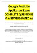 Georgia Pesticide Applicators Exam COMPLETE QUESTIONS & ANSWERS(RATED A)