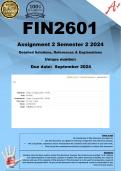 FIN2601 Assignment 2 COMPLETE ANSWERS) Semester 2 2024