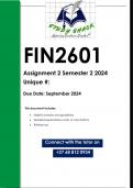 FIN2601 Assignment 2 (QUALITY ANSWERS) Semester 2 2024