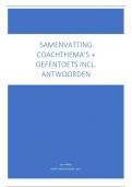 Samenvatting coachthema's + Oefentoets met antwoorden