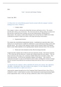 D081 Task 1.docx   D081  Task 1:  Innovative and Strategic Thinking  Course Code: D081   A1. Discuss how ALL of the following aspects from the scenario affect the company s decision-making process (Unit 3: Module 2)   1.Company culture   This company s cu