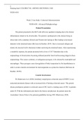 Advanced Pathophysiology Week 2 Assignment   NURS-6501  Week 2 Case Study: Colorectal Adenocarcinoma  NURS-6501: Advanced Pathophysiology  Patient Presentation  The patient presented to the HCP with left lower quadrant cramping due to the chronic inflamma